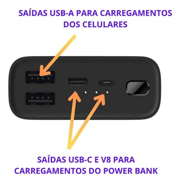 Imagem de Carregador Usb Portátil Xiaomi Mi Power Bank 3 Ultra Compacto 10.000mah