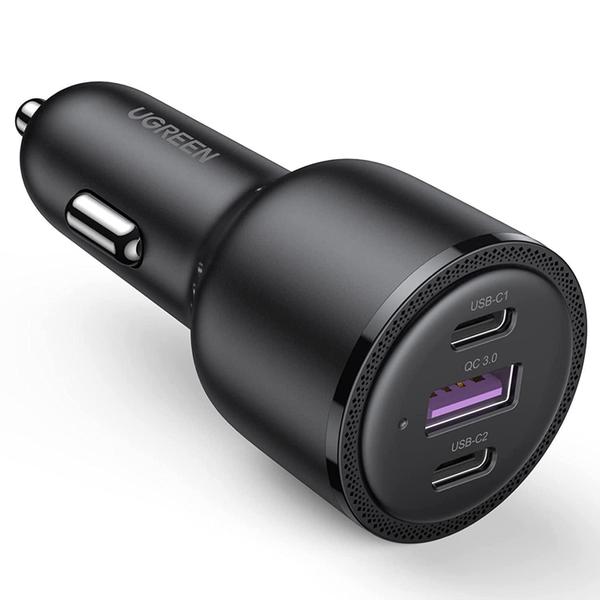 Imagem de Carregador Veicular Carro Ugreen 69W Rápido 1 Usb-A 2 Usb-C