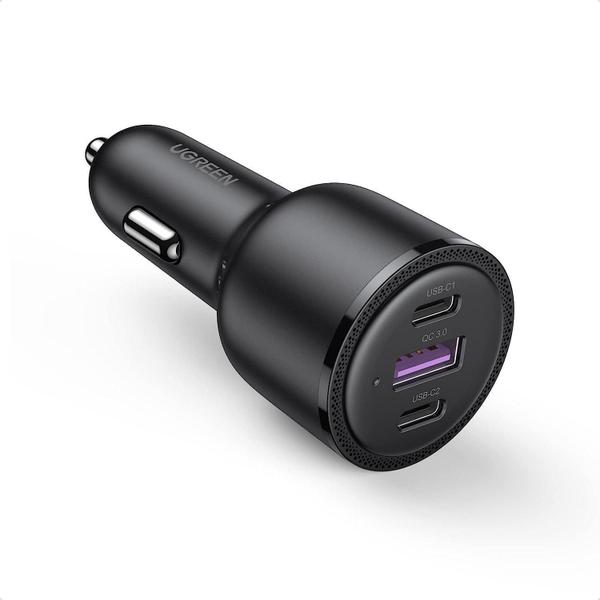 Imagem de Carregador Veicular Carro Ugreen 69W Rápido 1 Usb-A 2 Usb-C