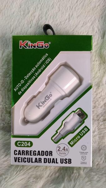 Imagem de Carregador Veicular KINGO 2.4mAh modelo:C204 V8