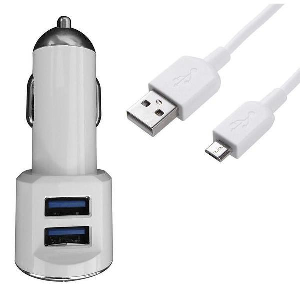 Imagem de Carregador Veicular Micro Usb Hrebos 3.4A Com 2 Saídas