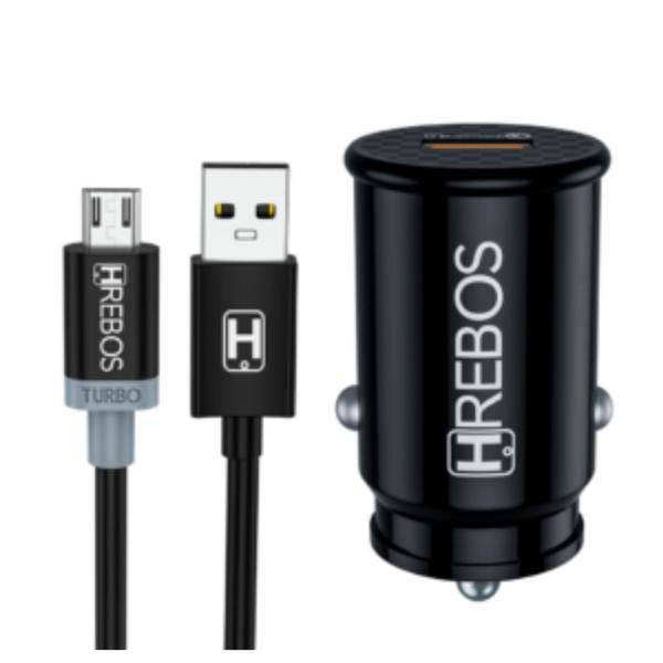 Imagem de Carregador Veicular Turbo 18w Micro usb Hs308v Compatível com Samsung S5 S5 Pro S5 Plus S5 Mini