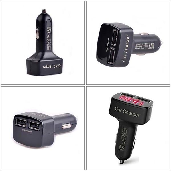 Carregador veicular USB medidor bateria e temperatura - OEM Imagem de Carregador veicular USB medidor bateria e temperatura