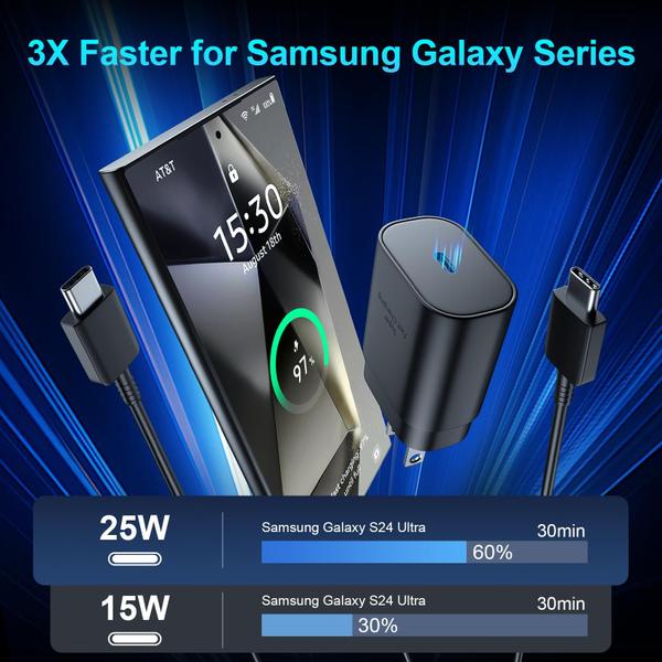 Imagem de Carregador Vilive Super Fast 25W USB C para Samsung Galaxy S24