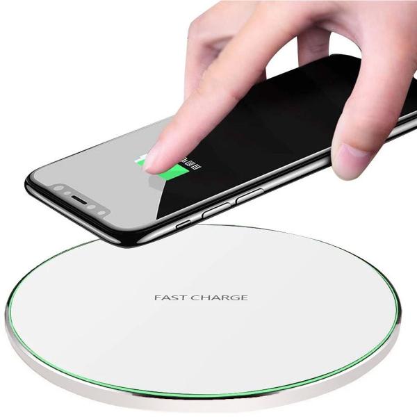 Imagem de Carregador Wireless Induçao Qi Ultrafino Slim Potente IOS Android Celular Smartphone Sem Fio Sofisticado Estante Mesa