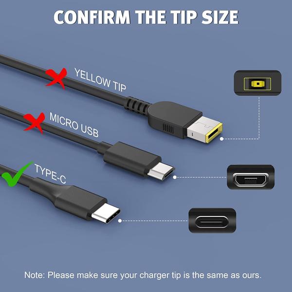 Imagem de Carregador YEOTSMUT 65W 45W USB C para Dell Latitude 5000 5420 5520