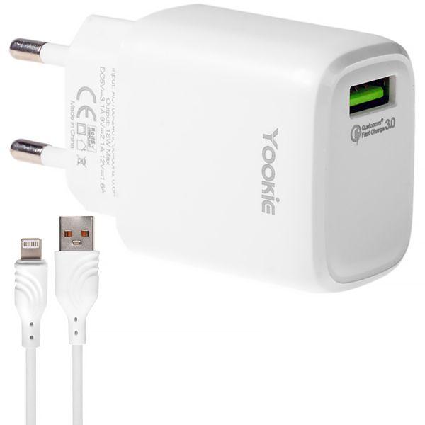 Imagem de Carregador Yookie EI2Y USB de 18 Watts + Cabo Lightning