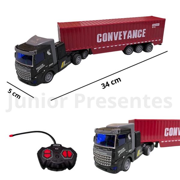 Imagem de Carreta Caminhão Controle Remoto Recarregável Truck Blink ( vermelho)