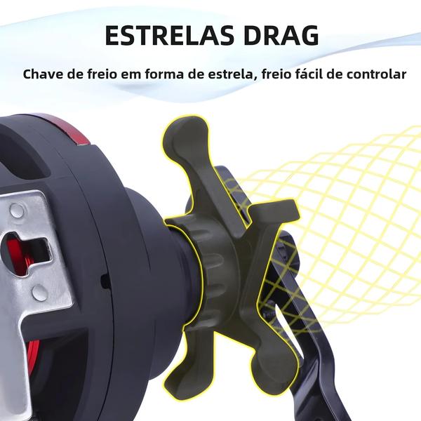 Imagem de Carretel de Arremesso Sougayilang - Ambidestro (Direita/Esquerda) - 3+1BB - Drag Máx. 28kg