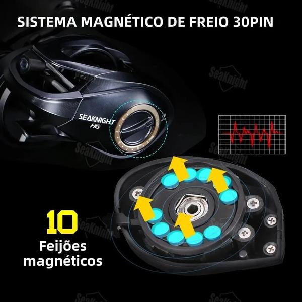 Imagem de Carretel de Arremesso Ultraleve SeaKnight FALCON III - 180g Max, 15LB, 7.3:1 - Alta Velocidade