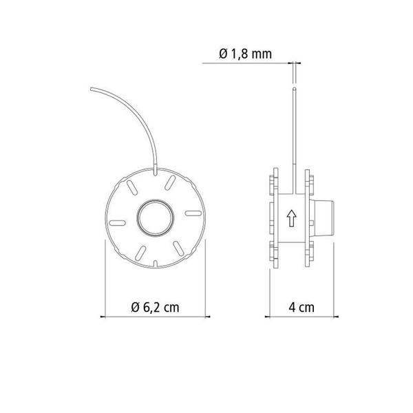 Imagem de Carretel Nylon 8M 1,8Mm Para Aparador De Grama Tramontina