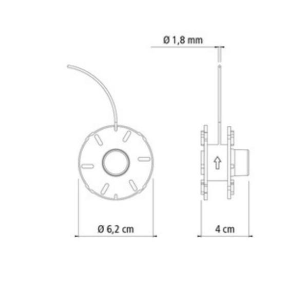 Imagem de Carretel Tramontina fio de nylon 1.8mm 8 metros