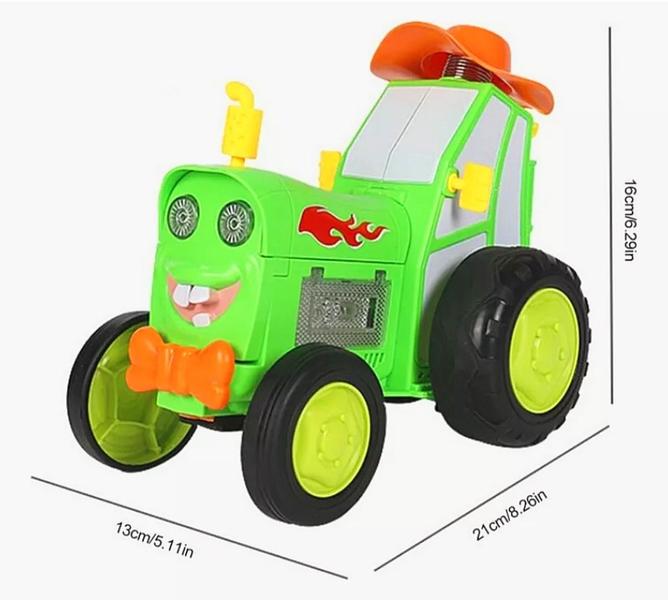 Imagem de Carrihno de Controle Remoto Trator Maluco Brinquedo Infantil Com Som e Luzes