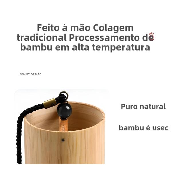 Imagem de Carrilhão de Vento de Bambu Hluru de 8 Tons - Decoração Zen para Casa, Jardim e Pátio