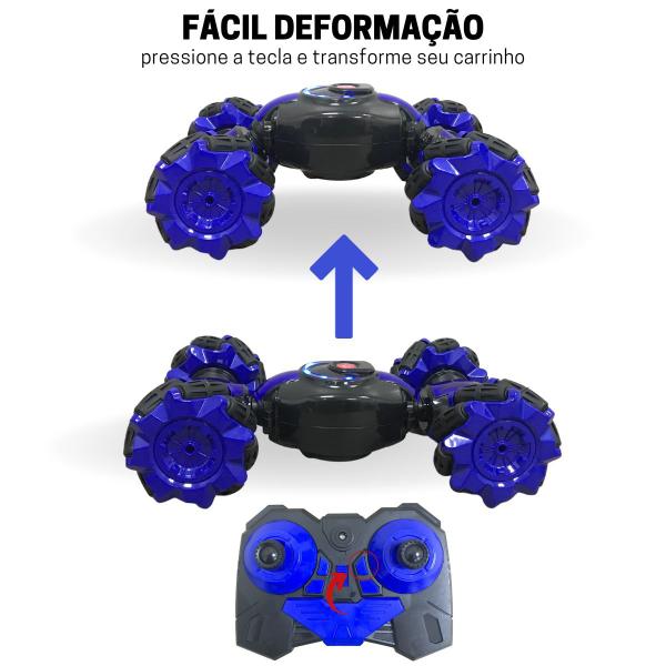 Imagem de Carrinho Acrobático Elétrico Infantil Com Relógio e Controle Gestos Interativo Luzes e Sons Importway