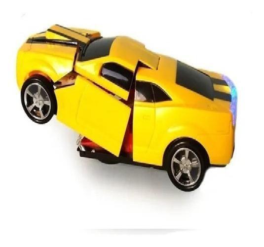 Imagem de Carrinho Amarelo Vira Super Robo Trasformes Bate Volta Top