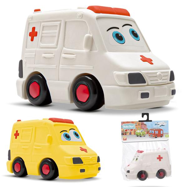 Carrinho Ambulancia Baby Start Soft Mordedor Macio - Silmar Imagem de Carrinho Ambulancia Baby Start Soft Mordedor Macio - Silmar