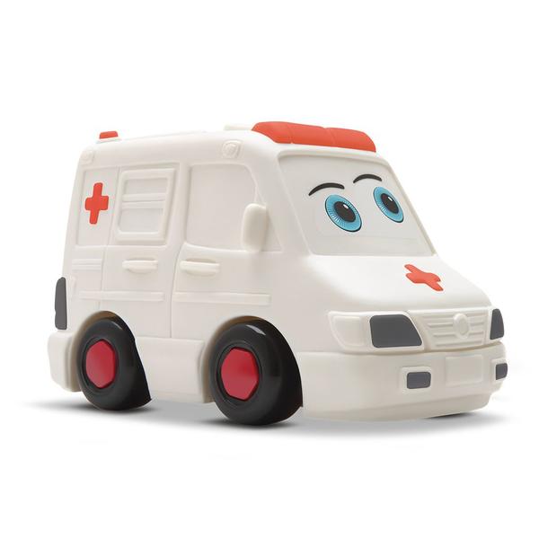 Carrinho Ambulância Vinil Borracha Atóxico P/ Bebê- Silmar Imagem de Carrinho Ambulância Vinil Borracha Atóxico P/ Bebê- Silmar