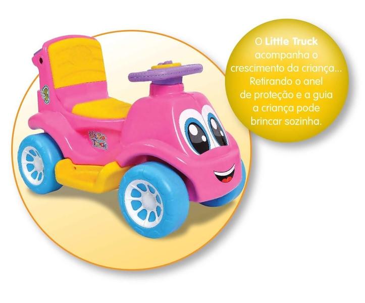 Imagem de Carrinho Andador Com Empurrador Para Bebês Little Truck Rosa - Maral