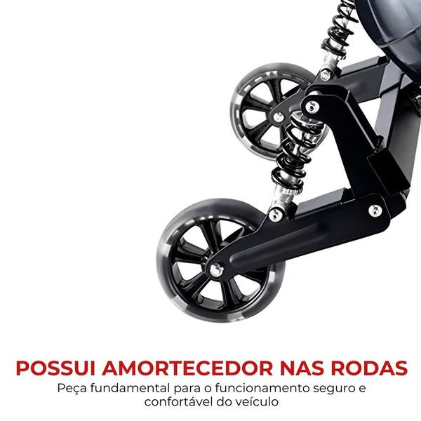 Imagem de Carrinho Assento Hoverkart com Guidão para Overboard 6.5 8 10 Preto/Vermelho Importway BW-307