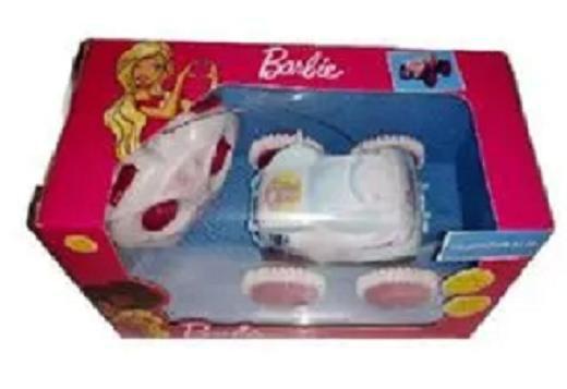 Imagem de Carrinho Barbie Controle Remoto Glamour Fip Branco - Corre, Capota, Levanta - Candide