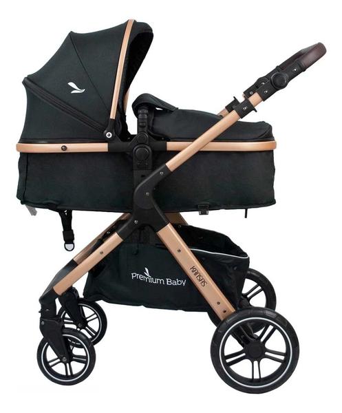 Imagem de Carrinho Bebê Conforto +base Kansas Premium Baby Gold Black