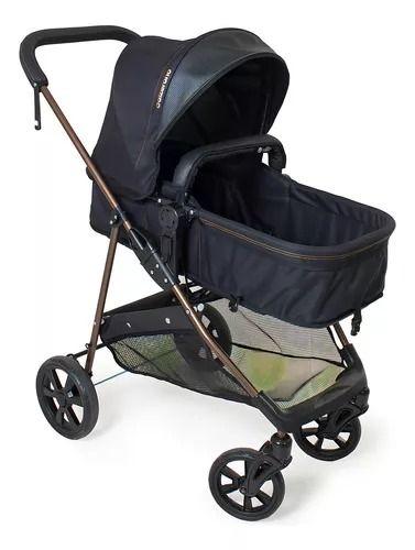 Imagem de Carrinho Bebê Conforto Moisés Napoli Travel System Galzerano Cor Preto Cobre