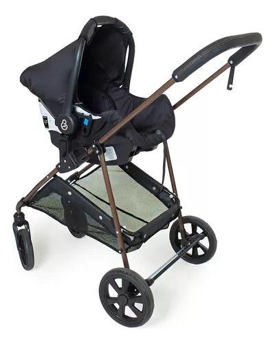 Imagem de Carrinho Bebê Conforto Moisés Napoli Travel System Galzerano Cor Preto Cobre