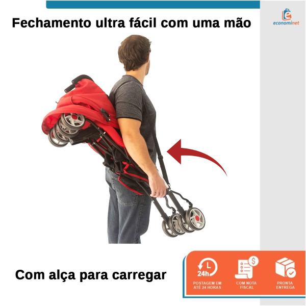 Imagem de Carrinho Bebê Guarda Chuva 6 a 36 meses 15kg Umbrella Vermelho