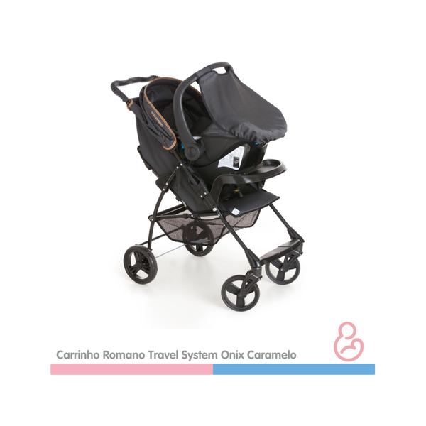 Imagem de Carrinho Bebê Romano Travel System Onix Caramelo Galzerano