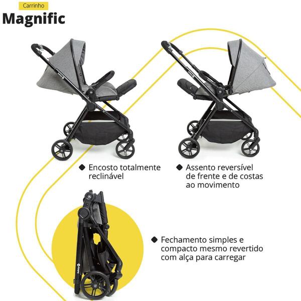 Imagem de Carrinho Bebê Safety 1St Magnific 5 Em 1 Berço Passeio