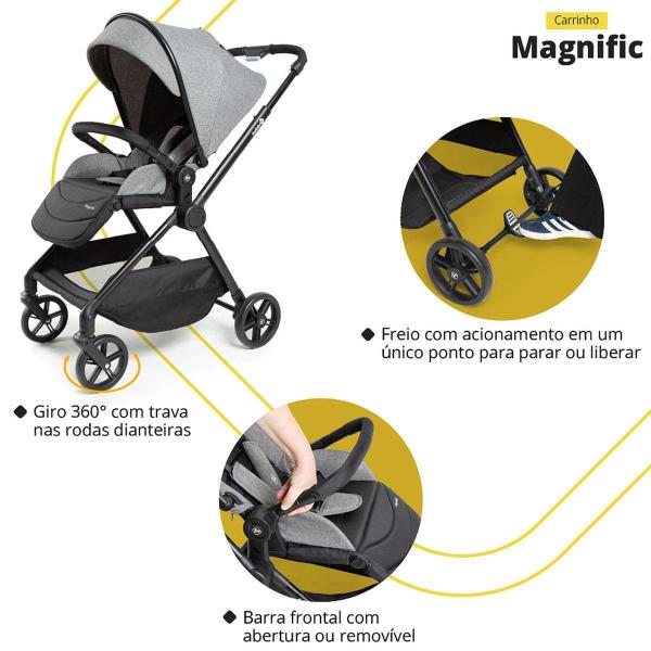 Imagem de Carrinho Bebê Safety 1St Magnific 5 Em 1 Berço Passeio