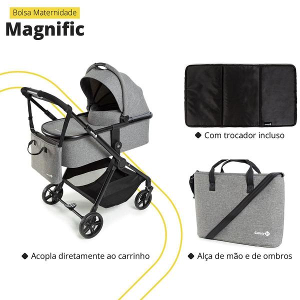 Imagem de Carrinho Bebê Safety 1St Magnific 5 Em 1 Berço Passeio