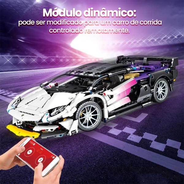 Imagem de Carrinho Bloco de Montar 1337 Peças Encaixe Brinquedo Educativo Infantil e Adulto Decoração Colecionável