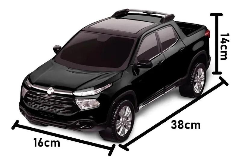 Imagem de Carrinho Brinquedo Fiat Toro Metalizada Pick Up 38cm - Roma