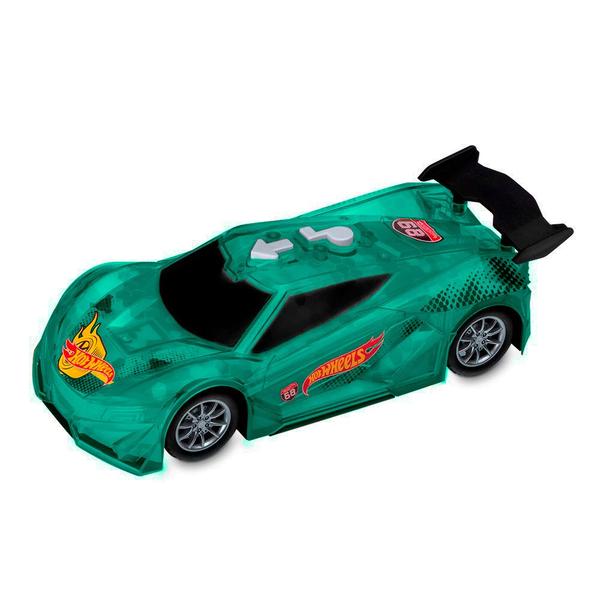 Imagem de Carrinho Brinquedo Hot Wheels Programing Design Refinado Verde com Luzes Multikids