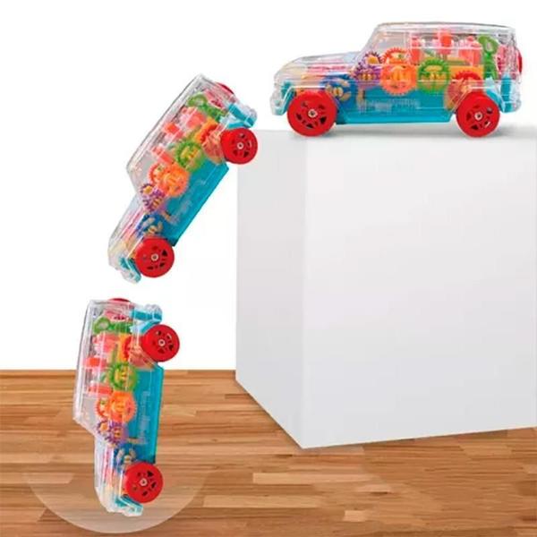 Imagem de Carrinho Brinquedo Off-Road Transparente Luz E Som C-1A