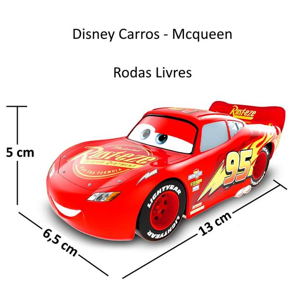 Imagem de Carrinho Brinquedo Relâmpago Mcqueen 13cm Roda Livre Carros