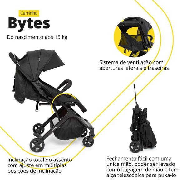 Imagem de Carrinho Bytes Full Black- Safety 1st