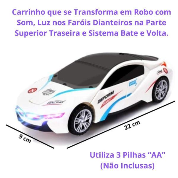 Carrinho Camaro Transformers Vira Robô Luz Som Bate Volta - Carro Policial Imagem de Carrinho Camaro Transformers Vira Robô Luz Som Bate Volta