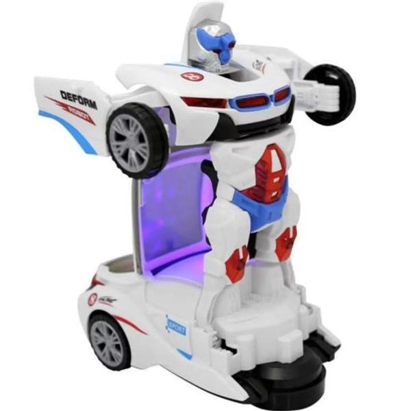 Carrinho Camaro Transformers Vira Robô Luz Som Bate Volta - Carro Policial Imagem de Carrinho Camaro Transformers Vira Robô Luz Som Bate Volta