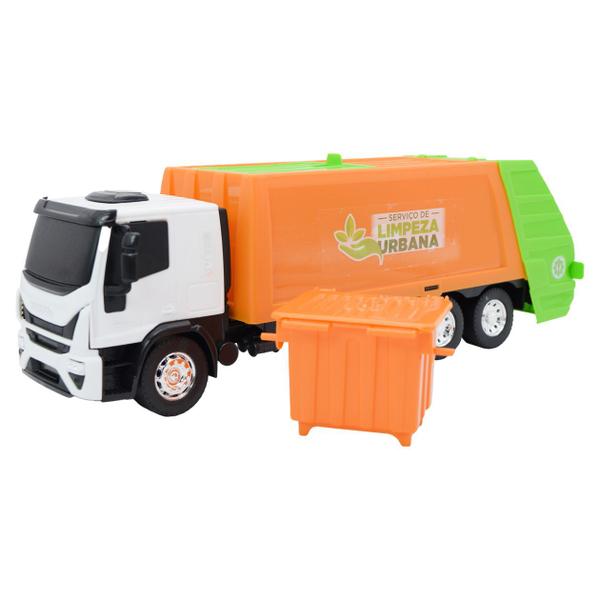 Imagem de Carrinho Caminhão Iveco Coletor De Lixo Limpeza Urbana Brinquedo Infantil Usual