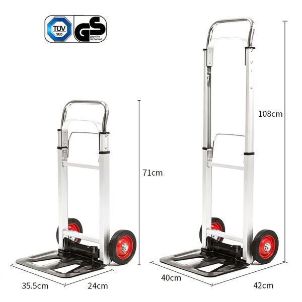 Imagem de Carrinho Carga Dobrável Profissional Multiuso Metal 100kg