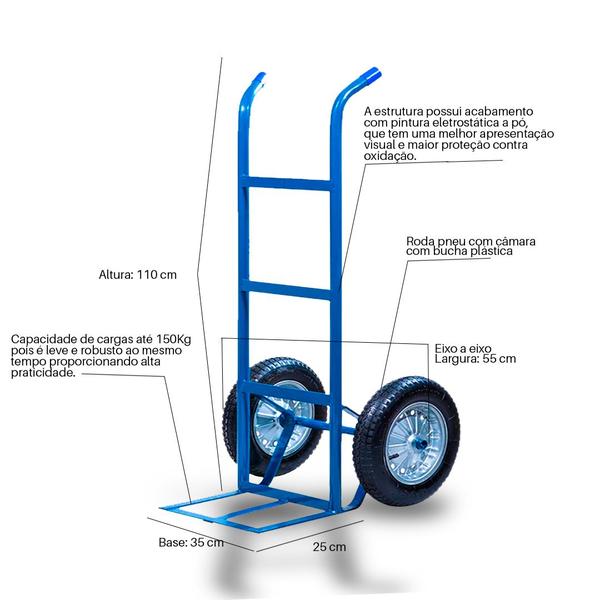 Imagem de Carrinho Carro Armazem Para Cargas 150kg Metalosa