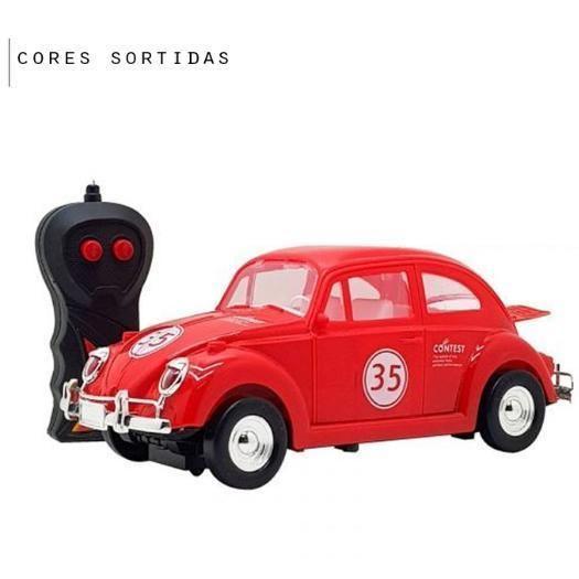 Imagem de Carrinho Carro Fusca Com Controle Remoto 3 Funções 22Cm