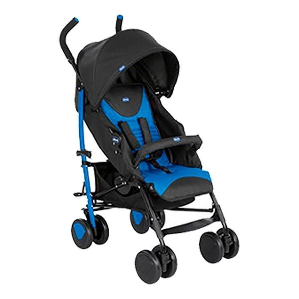 Imagem de Carrinho Chicco Echo com Bumper Bar Mr. Blue Preto/Azul