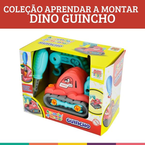 Imagem de Carrinho Coleção Aprenda a Montar Dino Guincho DM Toys