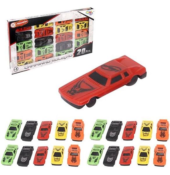 Imagem de Carrinho Colecao Dangerous Speed Colors com 20 Pecas Roda Livre Sortidos Wellkids - Wellmix