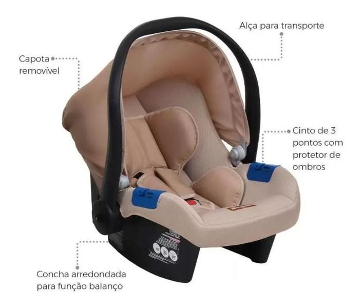 Imagem de Carrinho Com Alça Reversível E Bebê Conforto Burigotto 