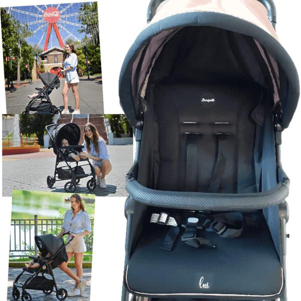 Imagem de Carrinho com Bebe Conforto e Base ISOFIX Burigotto Lui Rose